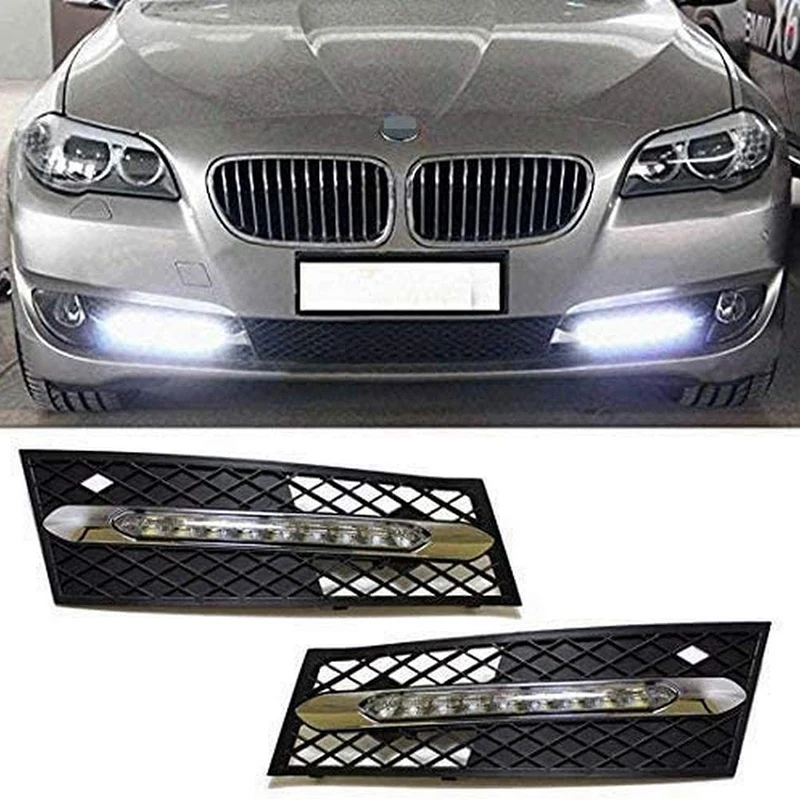 

Автомобильные белые светодиодсветодиодный дневные ходовые огни для BMW F10 528I 535I 550I F11 F18 2008-2013