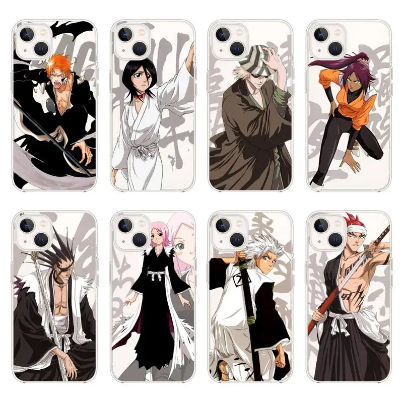 

Bleach Hot Anime Phone Case For IPhone 13 Mini 12 11 Pro Max Xs X Xr 7 8 Plus Se 2020 Transparent Clear Funda