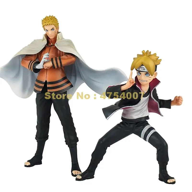 Экшн фигурка Наруто удзумаки Хокаге отец и сын ПВХ Коллекционная модель игрушка