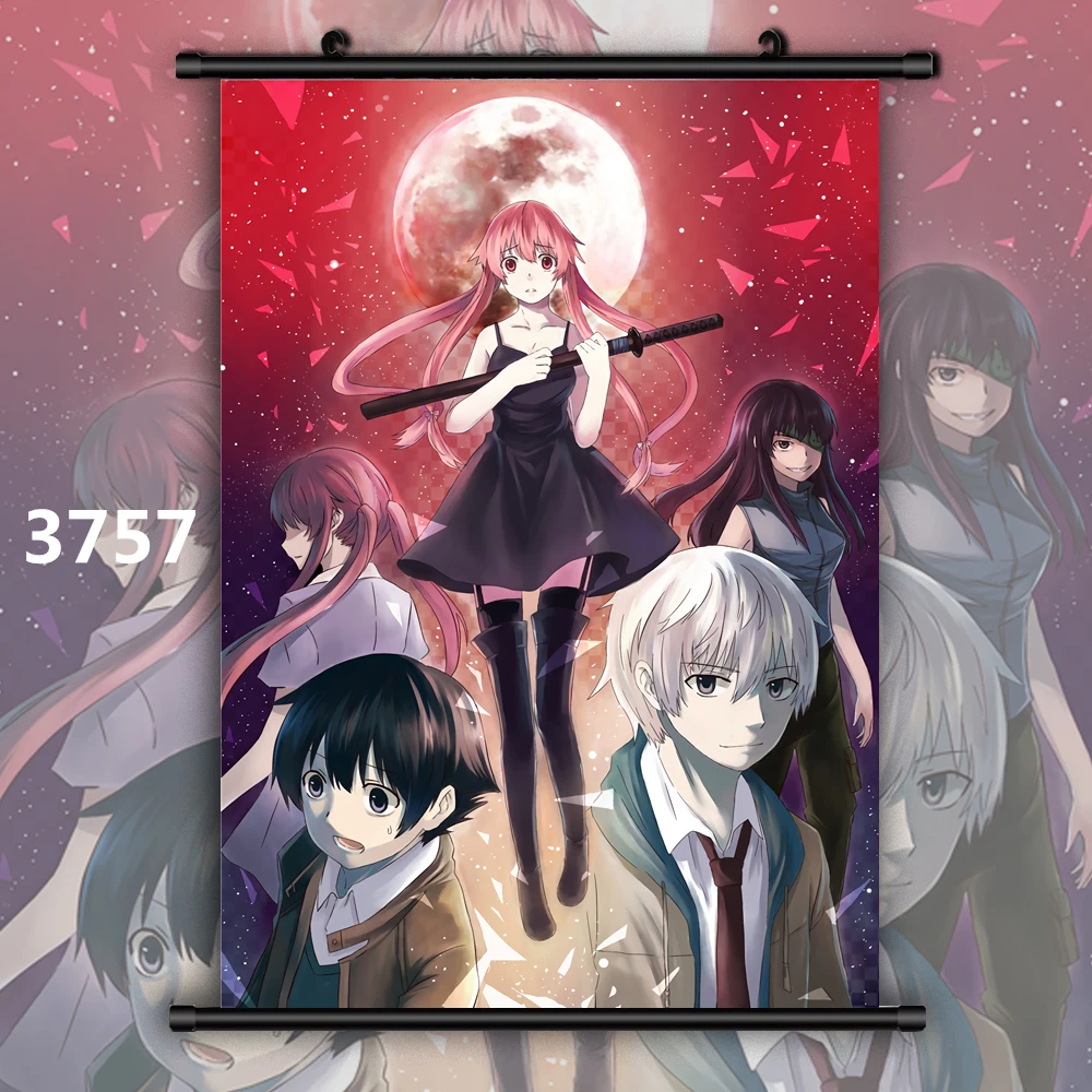 3757 Mirai Nikki дневник будущего Аниме Манга плакат в рулоне - Цвет: 3757