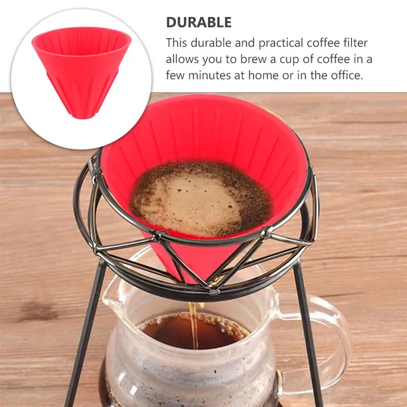 

Practical Silicone Coffee Filter Reusable Coffee Funnel Coffee Strainer
