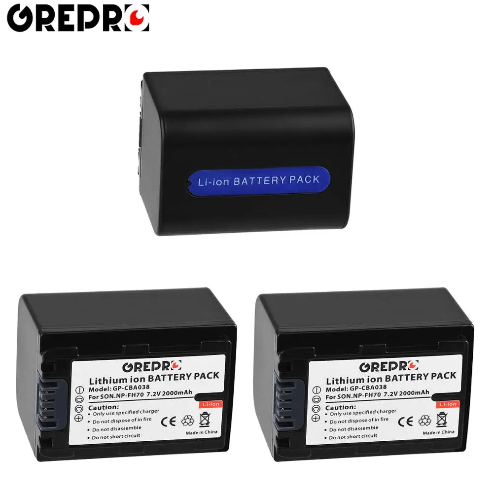 2000 мА/ч NP FH70 NPFH70 Камера Батарея + ЖК дисплей USB Зарядное устройство для Sony FH60 DCR DVD650