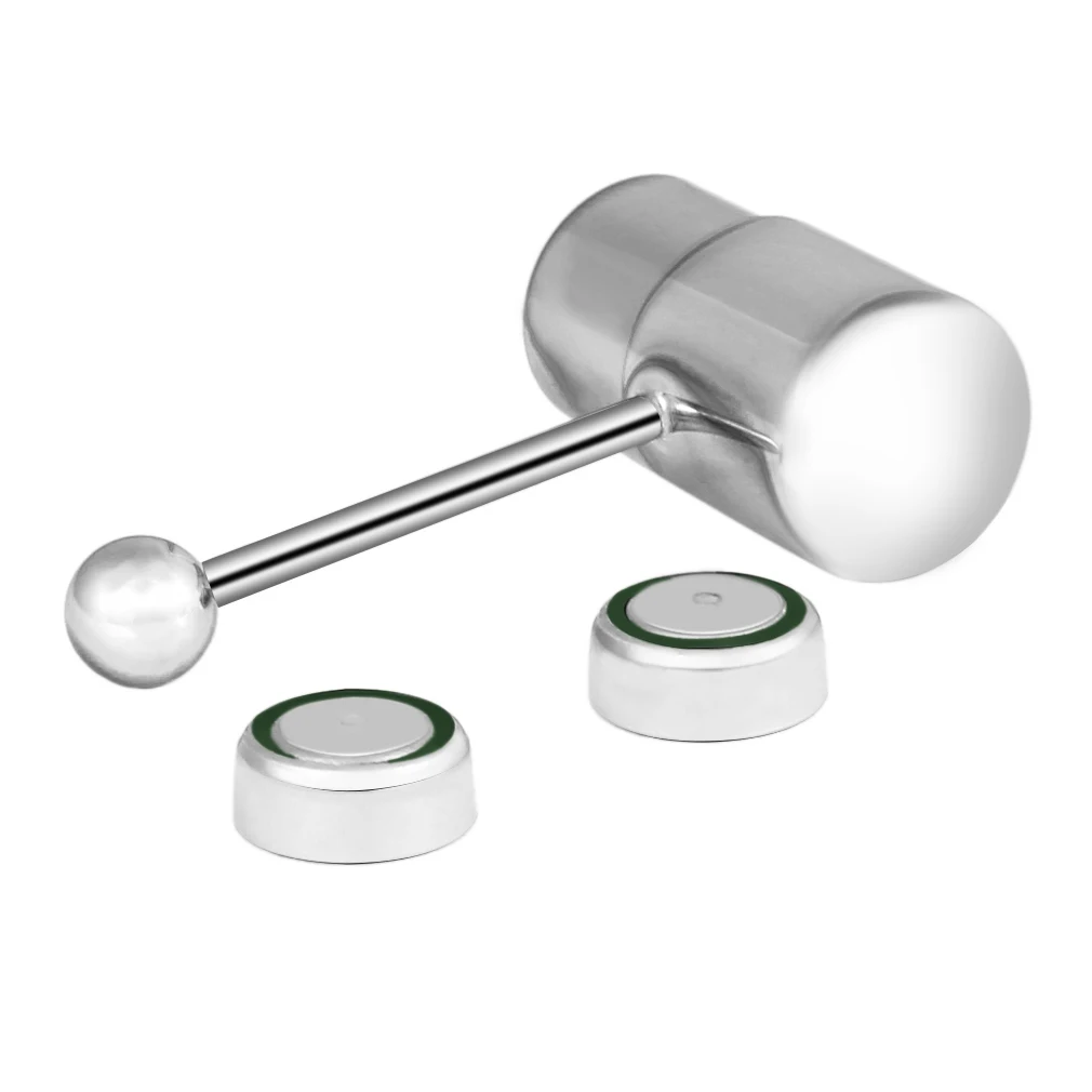 GENBOLI Rock Vibrating Tongue Ring Tongue Piercing Stainless Steel Body Jewelry With 2 Batteries Painless Health Jewelry