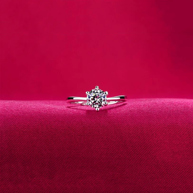 Обручальные кольца с шестью когтями из циркона для женщин изменяемое кольцо