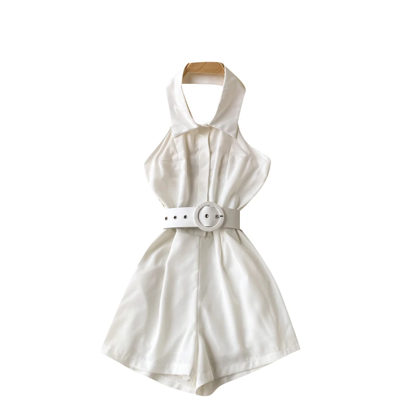 

Summer Wide Leg Romper Women Fashion Hollow Out Backless Sexy Short Jumpsuit Overalls Off Shoulder Playsuits Female Clubwear
