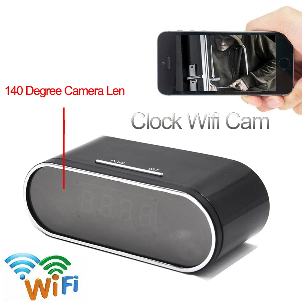 HUAIOU 1080P HD Clock Mini Camera Time Alarm Wifi Night Vision Motion Sensor Remote Monitor Home Secret Micro | Безопасность и