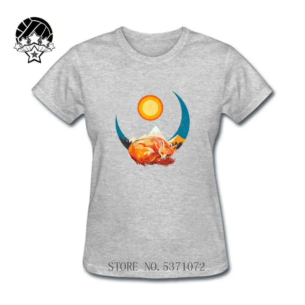 Женская одежда в стиле Харадзюку с изображением спящей лисы 2020 белая женская