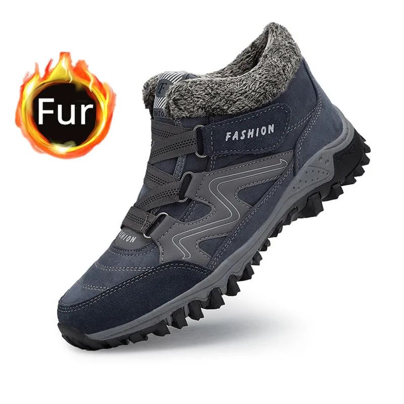 2019 г. новые теплые зимние ботинки мужские водонепроницаемые повседневные