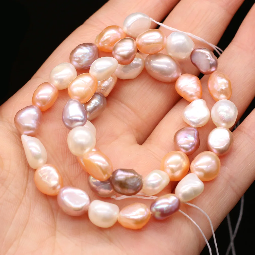 

Natural Freshwater Pearl Beaded 5-10mm Irregural Punch Loose Beaded for Jewelry DIY Necklace Accessories Making