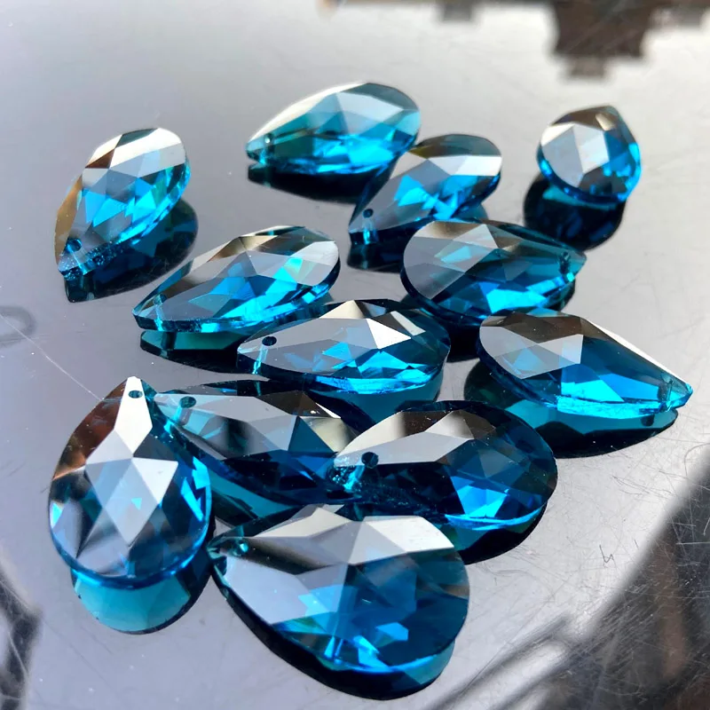 

10Pc 28MM Royal Blue Crystal Prism Lamp Chandelier Part Glass Hanging Pendant Home Wedding Window Decor Crafts Suncatcher