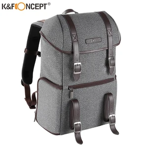 kf concept portable waterproof camera backpack gadget dslr shoulder messenger bag unisex middle size grey free global shipping