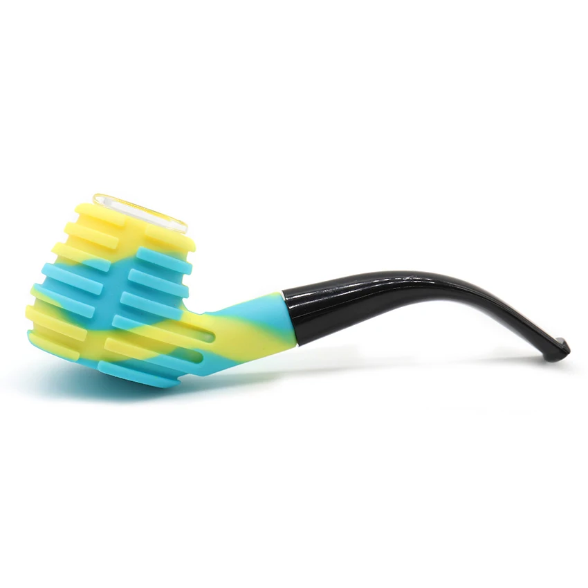 1 шт. разноцветная табачная труба стеклянная чаша молоток силиконовая