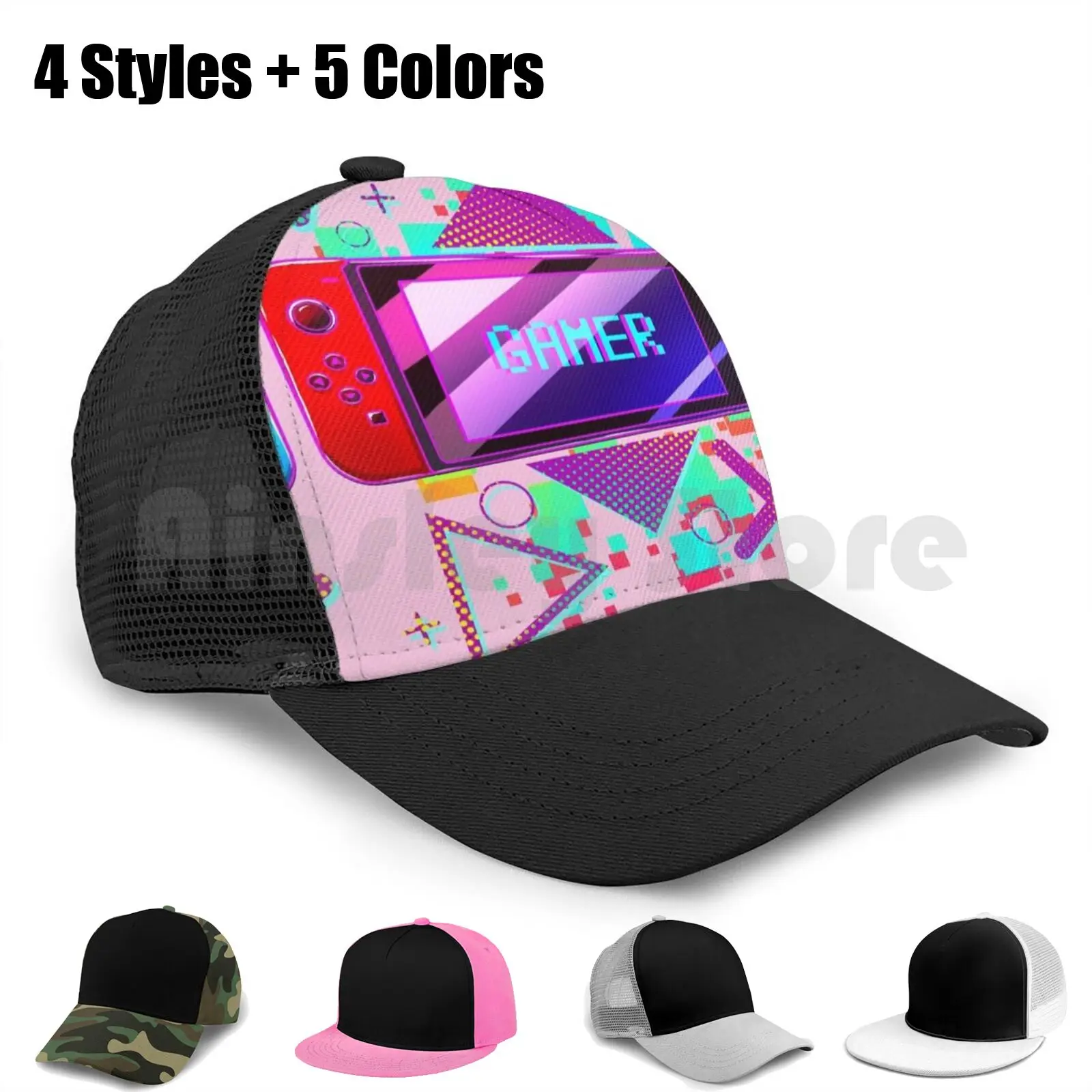 Игровая бейсболка Nintendo Switch унисекс сетчатая повседневная с принтом регулируемая