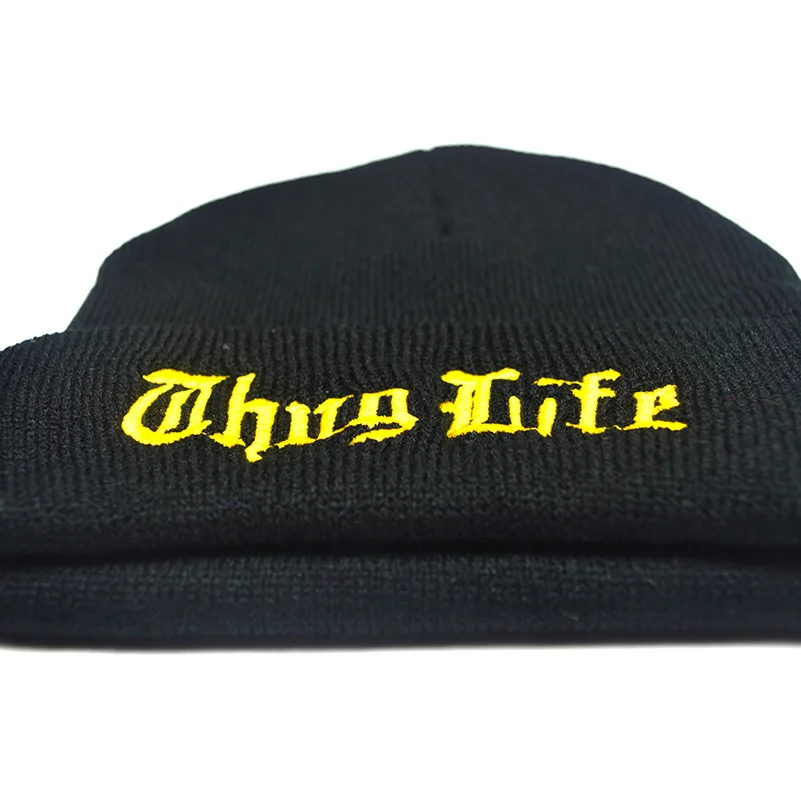 Унисекс для взрослых Sik Кепка Thug Life вышивка шапка женская вязаная хип-хоп шапочки
