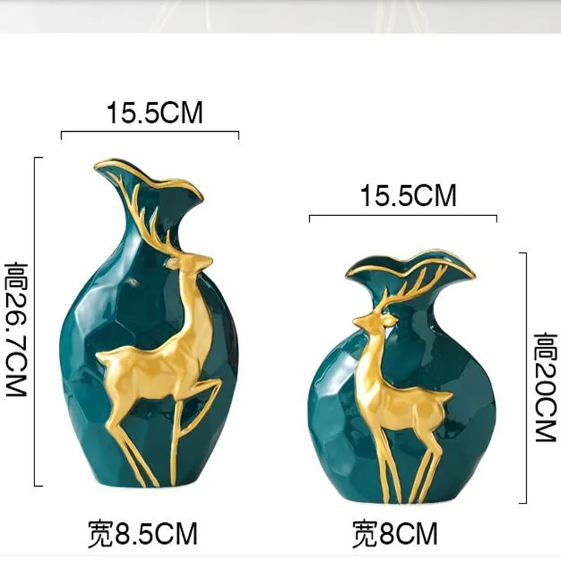 Креативная керамическая ваза в скандинавском стиле синий фарфор Рождественский