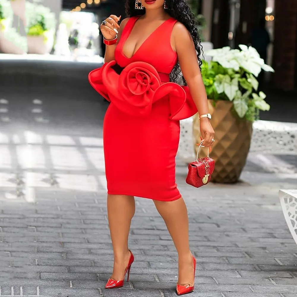 Женское облегающее платье без рукавов в африканском стиле вечерние платья миди с