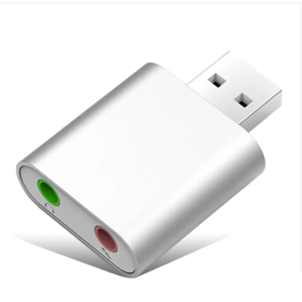 

USB Sound Card USB Audio Interface headphone Adapter Soundcard for Mic Speaker Laptop PS4 Computer External Sound Card