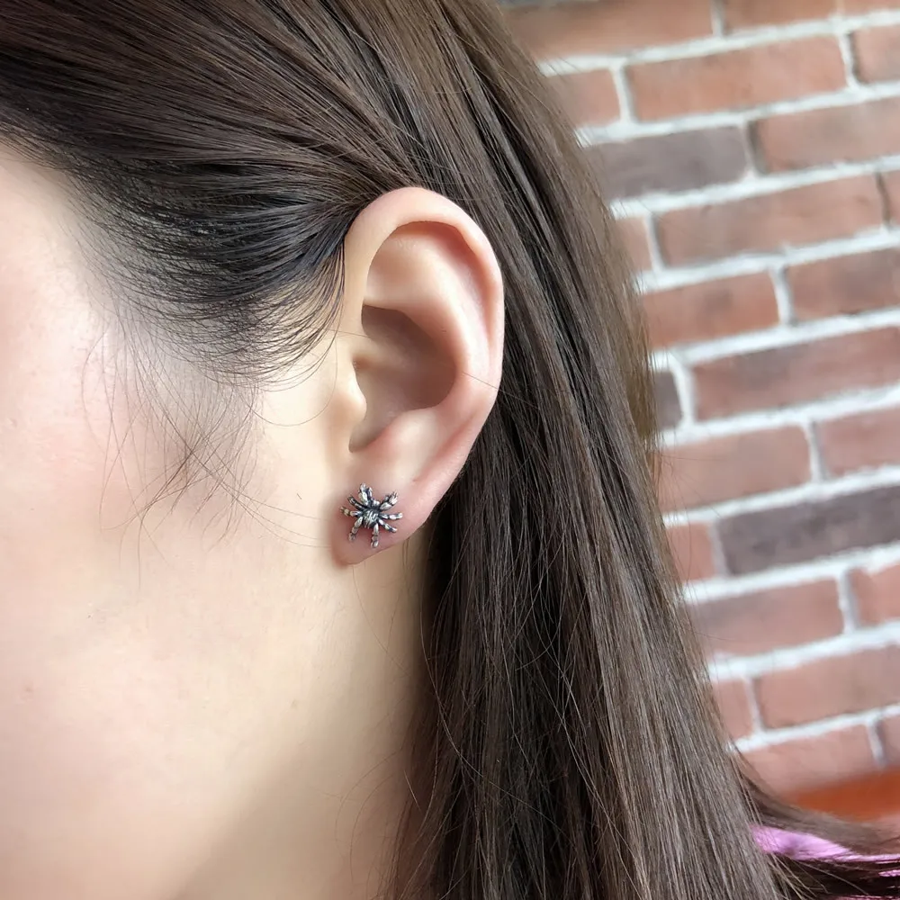 Женские серьги гвоздики из серебра 925 пробы|Серьги-гвоздики| |