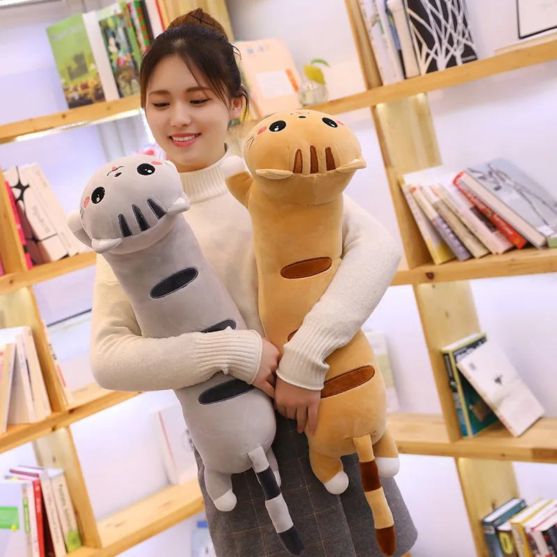 

1pc 50-130CM Long Cat Pillow Plush Toy Soft Stuffed Plush Animal Dolls Cushion for Kids Girls Home Decor Gifts
