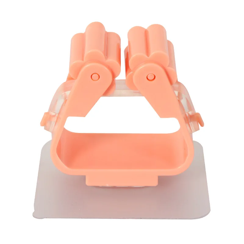 Orange Pink Кухонные принадлежности гаджет швабра с настенным креплением органайзер для метлы инструменты для удержания селфи-палка для ванной комнаты садовая стойка для хранения зонтик вверх крючки - Цвет: Orange Pink