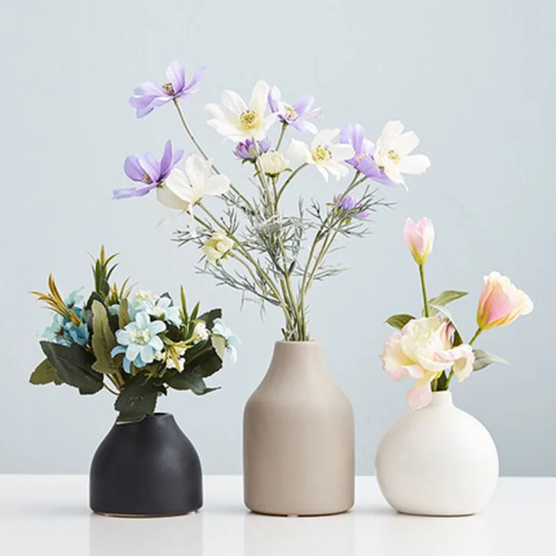 Современная простая керамическая ваза в скандинавском стиле однотонные белые и
