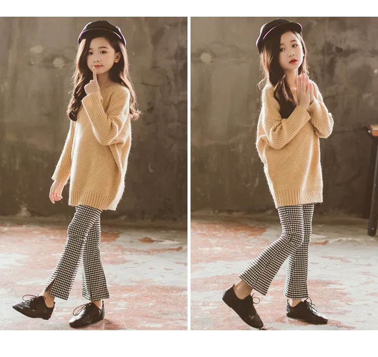 Kids Clohting Pants Autumn Winter 2019 Girls Trousers Plaid Tightness Warmth Preserving High-elastic Girl Clothes | Детская одежда и