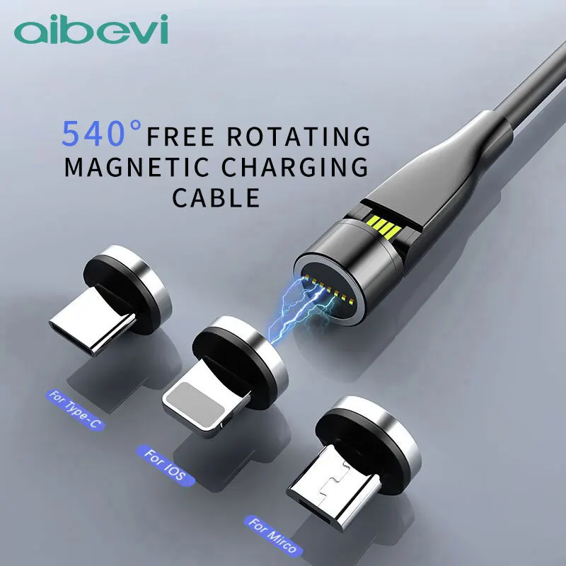 

Aibevi 540 Magnetic Cable Micro USB Type C Fast Charging Phone Magnet Charger For iPhone 12 11 Pro X Max 7 8 Plus Samsung Xiaomi