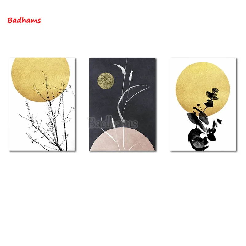 

Poster Aesthetic Printing Canvas Painting Bright Moon Covering Weeds Minimalist Landscape Art Wall Painting Home Decoration