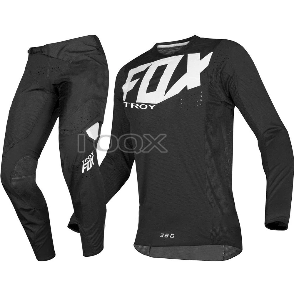 Новинка 2019 года гоночный мужской костюм Troy Fox MX желтый/синий комплект из джерси и
