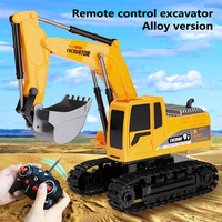 124 children remote control toys excavator 6 channel toy remote control construction tractor lorry toy for kids christmas gifts