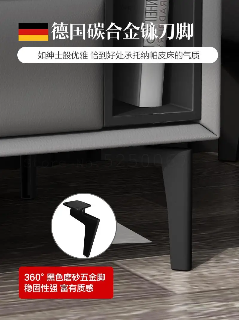 Импортный из России простой современный кожаный ящик прикроватный столик для