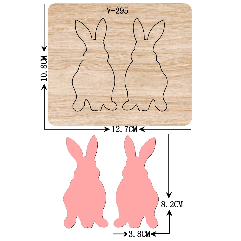 DIY новый кролик деревянные штампы резки для скрапбукинга/несколько размеров/V