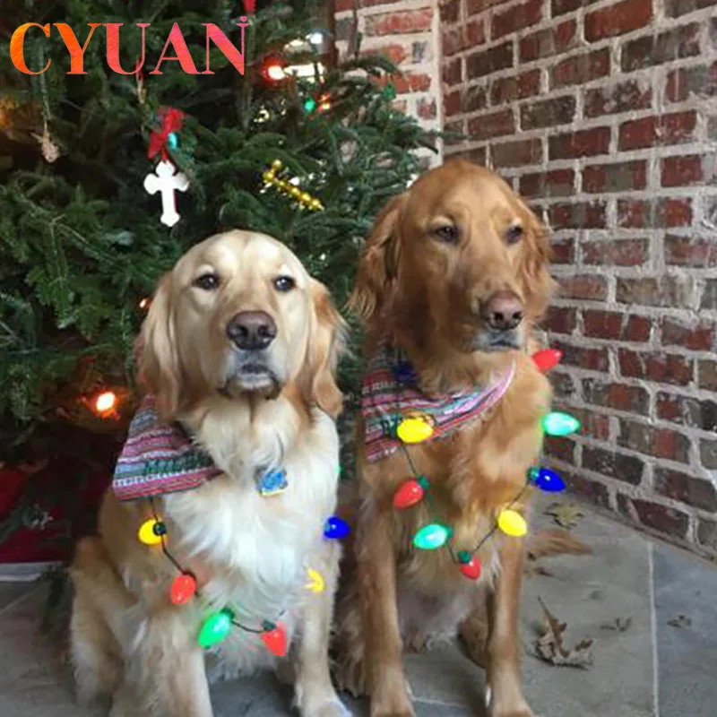 Светодиодная подсветка CYUAN рождественское ожерелье с лампочками светящиеся