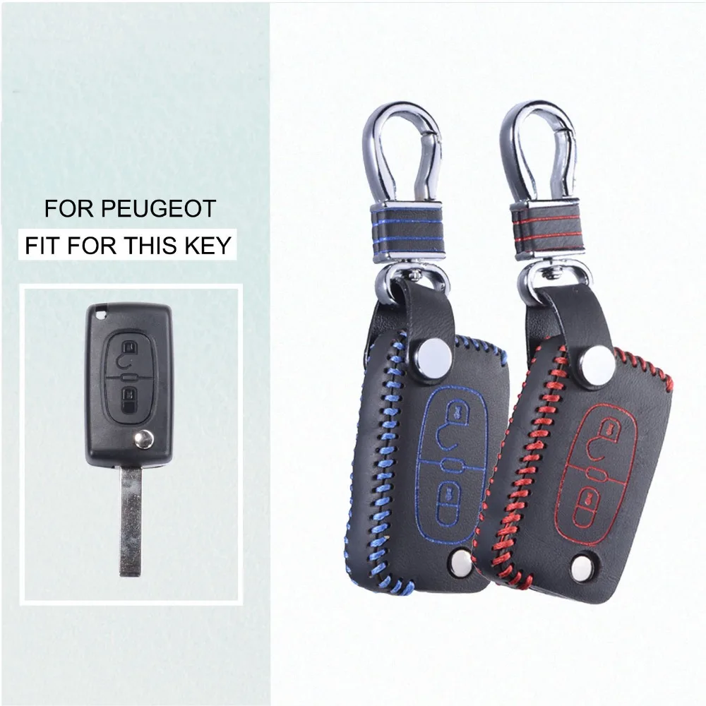 

Top Layer Leather Remote Case for Citroen C2 C3 C4 C5 C6 Xsara Quatre Picasso Peugeot 206 307 308 407 408 RCZ