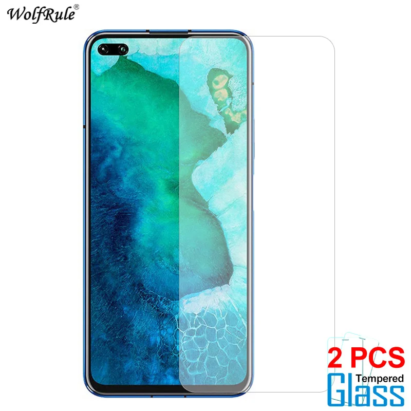 Protector de cristal templado para pantalla de m&oacute;vil, pel&iacute;cula protectora de vidrio para Huawei Honor V30 Pro, 2 uds.-0