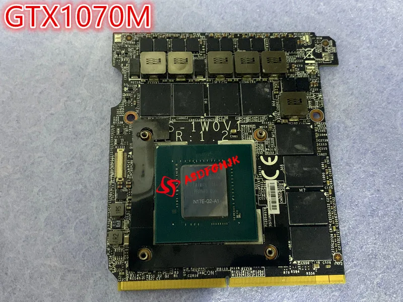 Original For MSI MS-1W0V1 GT62 GT62VR GT72VR GT75VR Laptop Motherboard GTX 1070M 8GB GDDR5 MXM Video VGA Graphics Card N17E-G2-A