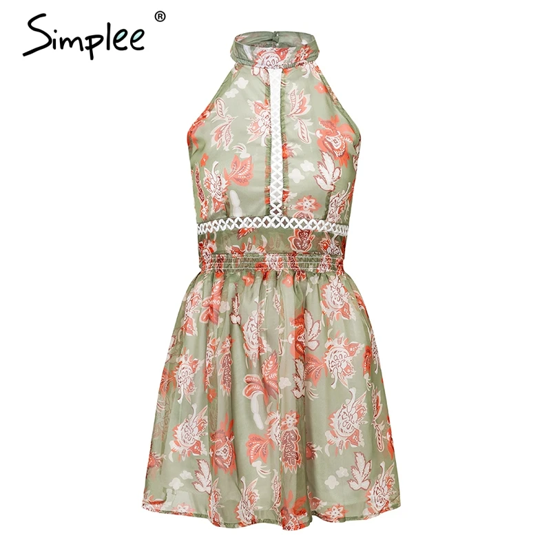 Женское летнее платье Simplee с богемным цветочным принтом 2019 пикантное элегантное