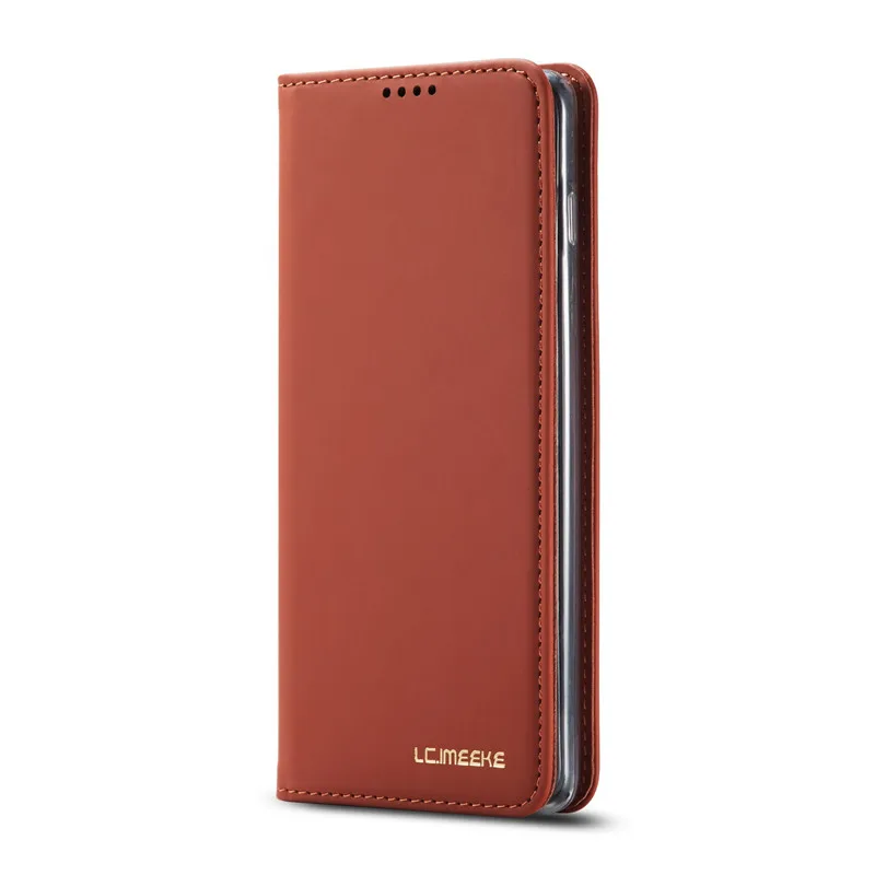 S10 Plus чехол для samsung S10 Plus чехол флип чехол для телефона Магнитный на samsung Galaxy S10e Чехол кожаный кошелек Чехол S10+ чехол S10 - Цвет: Коричневый
