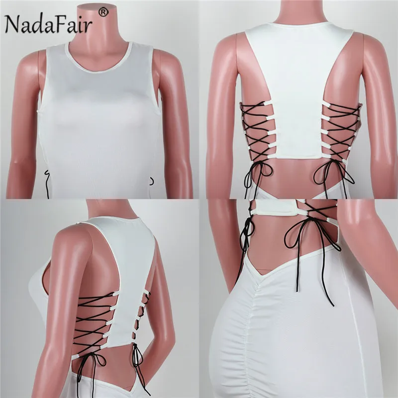 Женское Бандажное платье Nadafair оранжевое или белое вечернее облегающее с