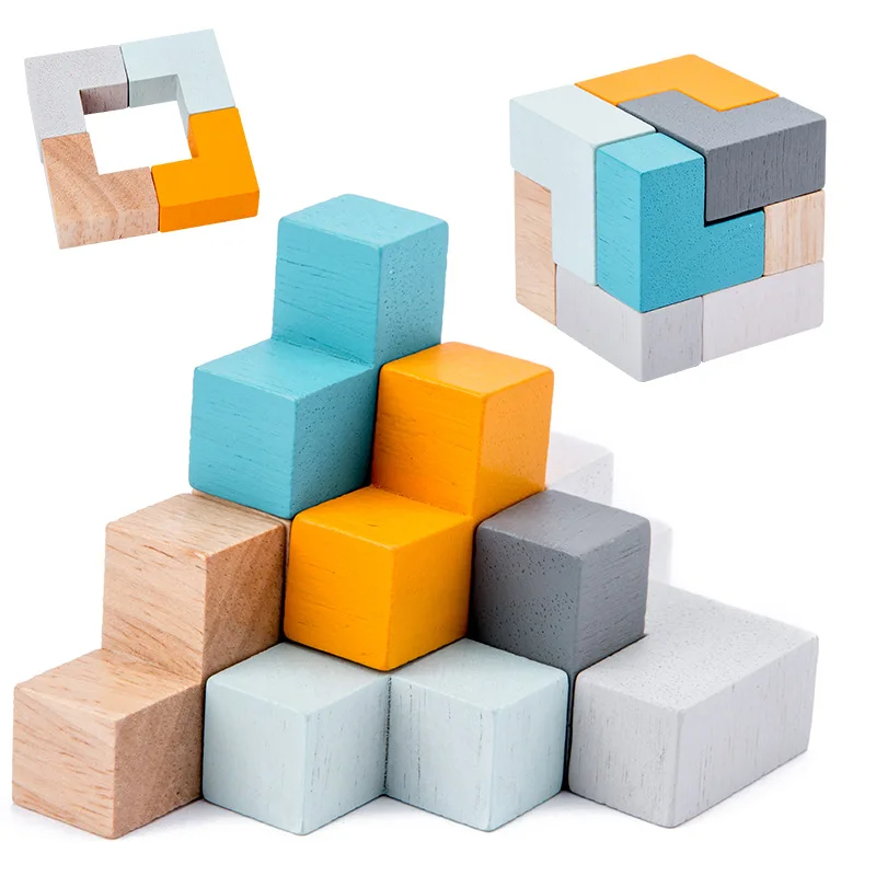 

Wooden Early Learning Education Intelligence Building Block Disassembly Toys Children Cognitive Interactive Game Kid Toys Gifts