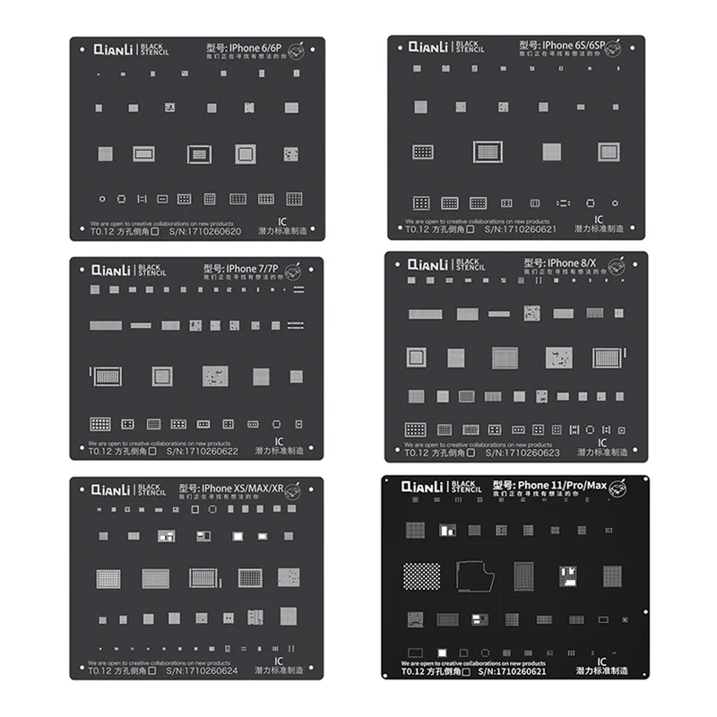Трафарет Qianli Black Plus BGA для ремонта микросхем 11 Pro MAX XS XR XSMAX 8 6P NAND | Инструменты