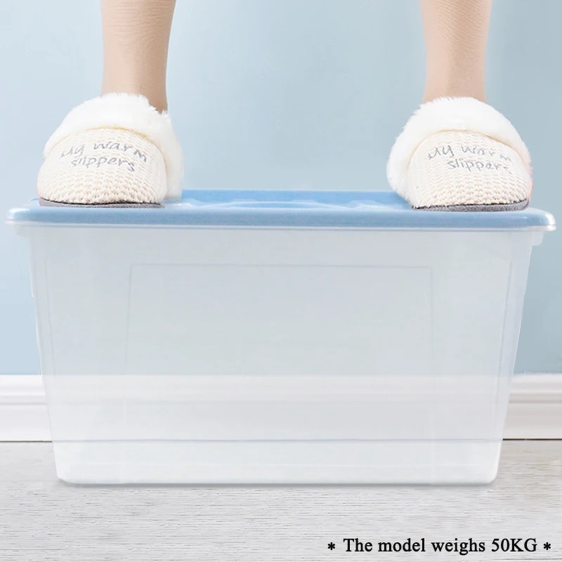 Пластиковая коробка для хранения органайзер прозрачная белая крышка макияжа