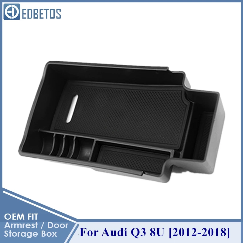 

For Audi Q3 8U 2012 2013 2014 2015 2016 2017 2018 Accessories Car Central Armrest Storage Box Container Glove Organizer Case