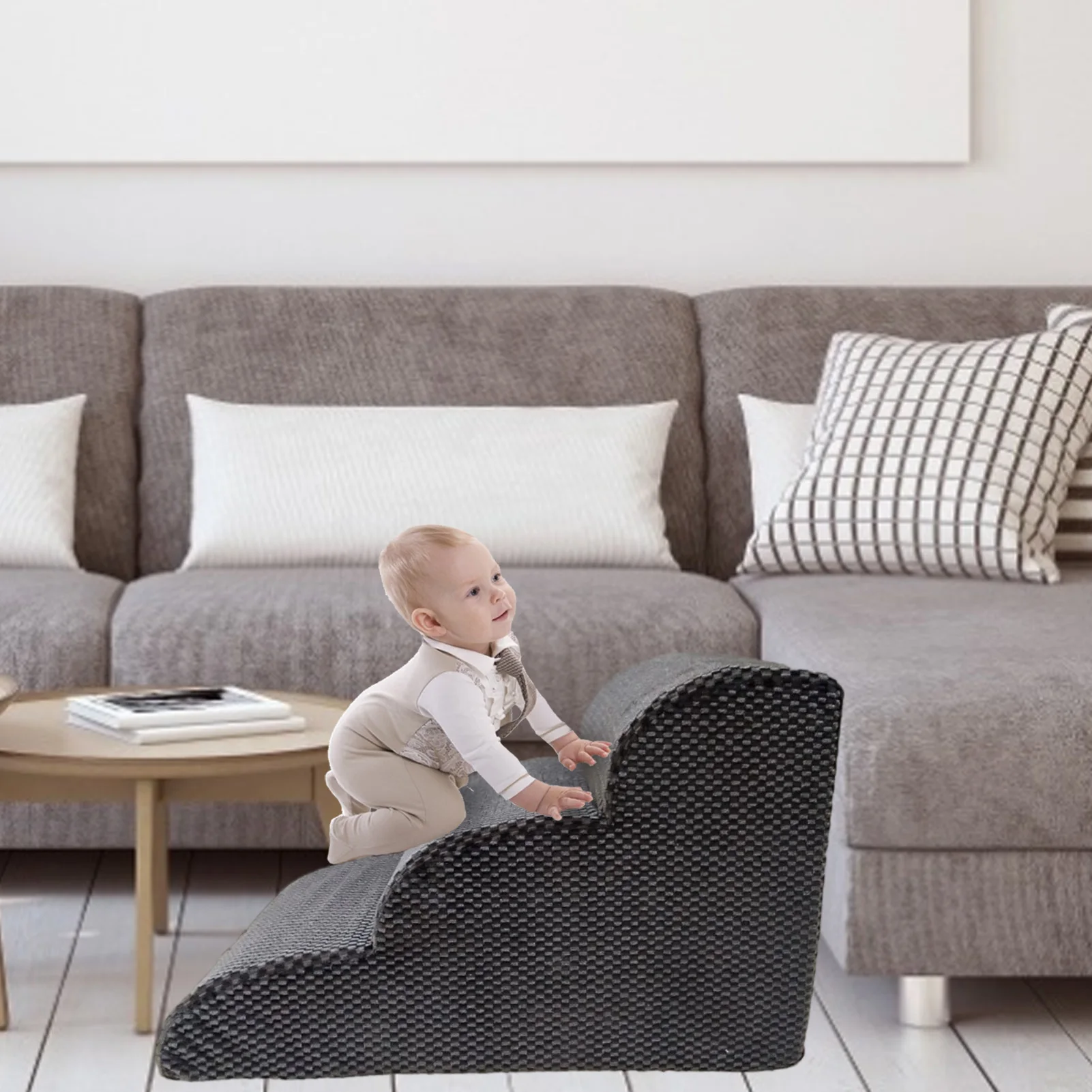 

Dog Stairs Pet 3 Steps Stairs for Small Dog Cat Dog House Pet Ramp Ladder Anti-slip Removable Sofa Dogs Bed Stairs Pet Supplies