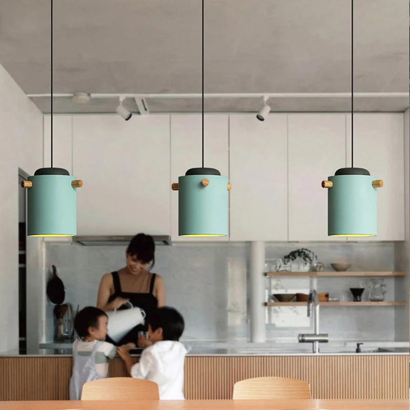 Modenr светодиодный подвесной светильник освещение Лофт для гостиной Macaron домашний