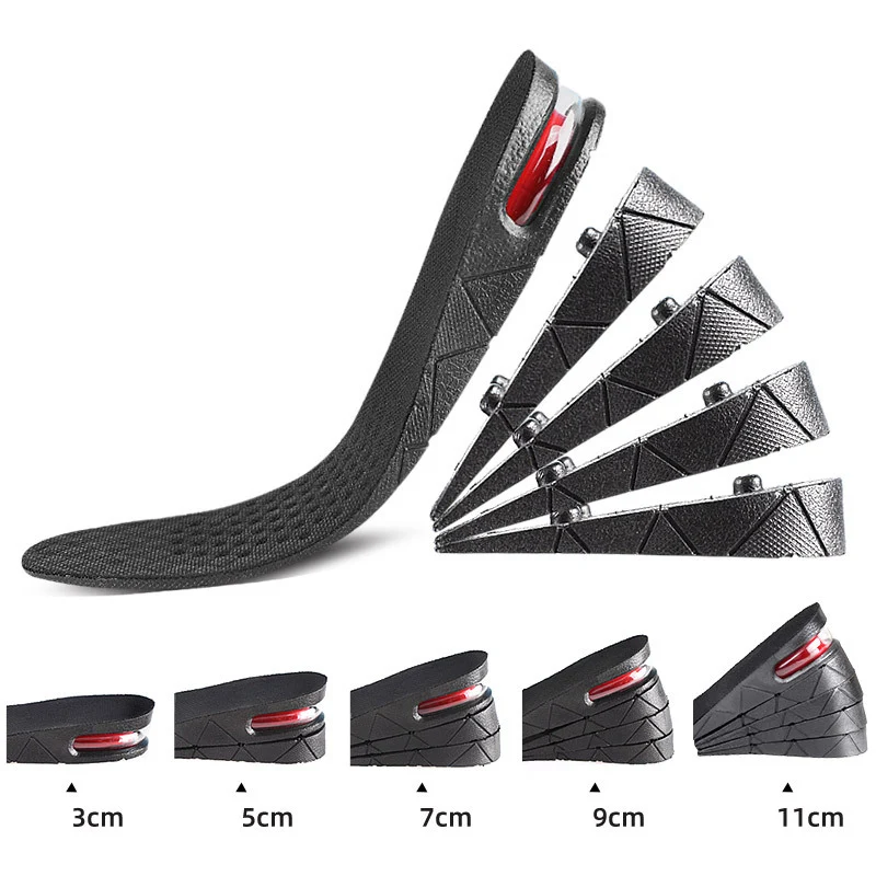 

5-layers Adjustable Height Increase Insole Cushion Height Lift Adjustable Cut Shoe Heel Insert Taller Women Men Quality Foot Pad