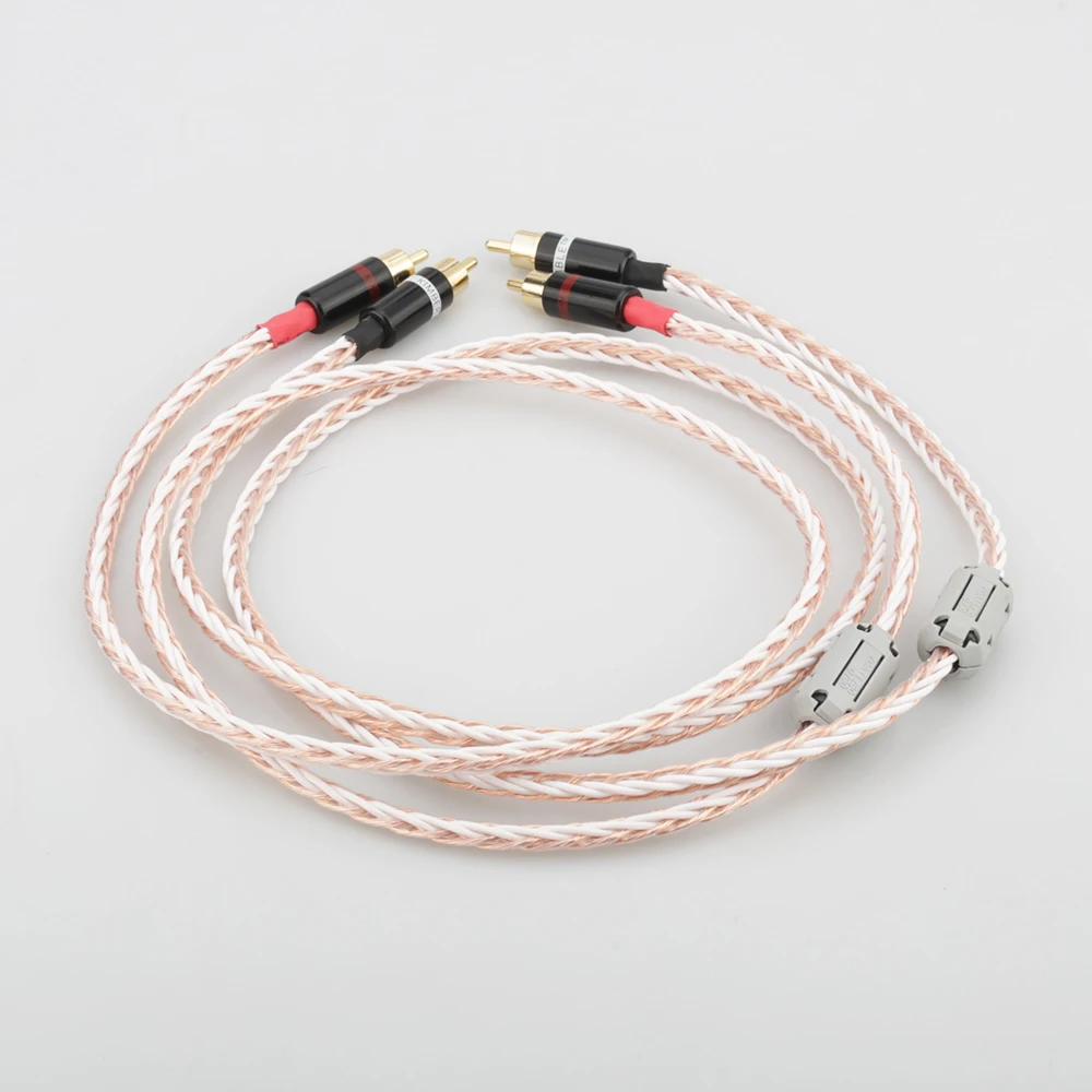 Высококачественный кабель Audiocrast с RCA на Hi-end HIFI OFC чистая медь серебро смешанный