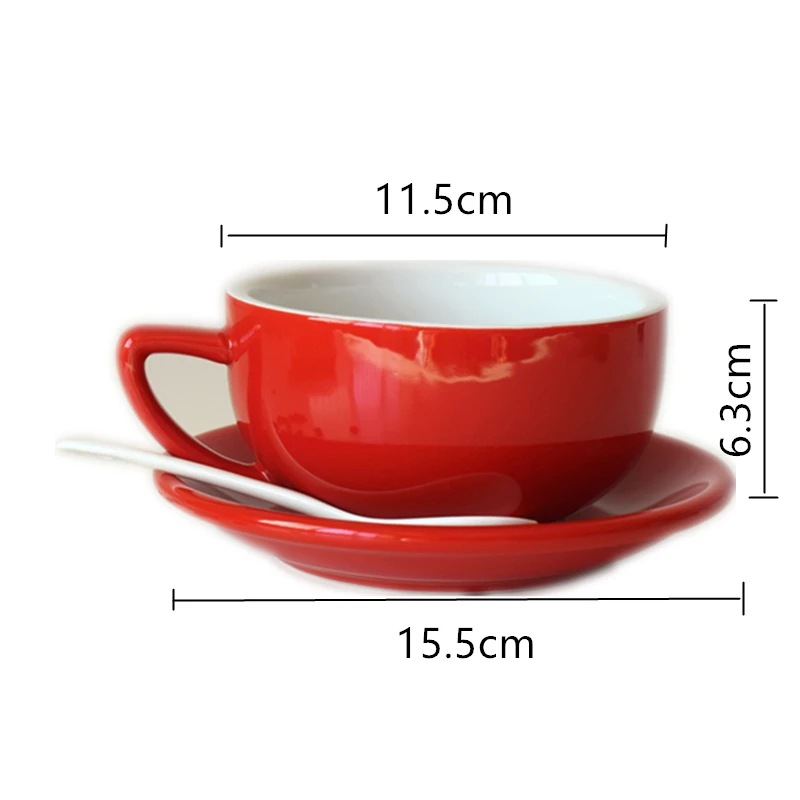 

3pcs/Set Mug+Tray+Spoon 350ml Large Ceramic Mugs Drawing cup Cappuccino cup Coffee mugs Soup cup Latte cup