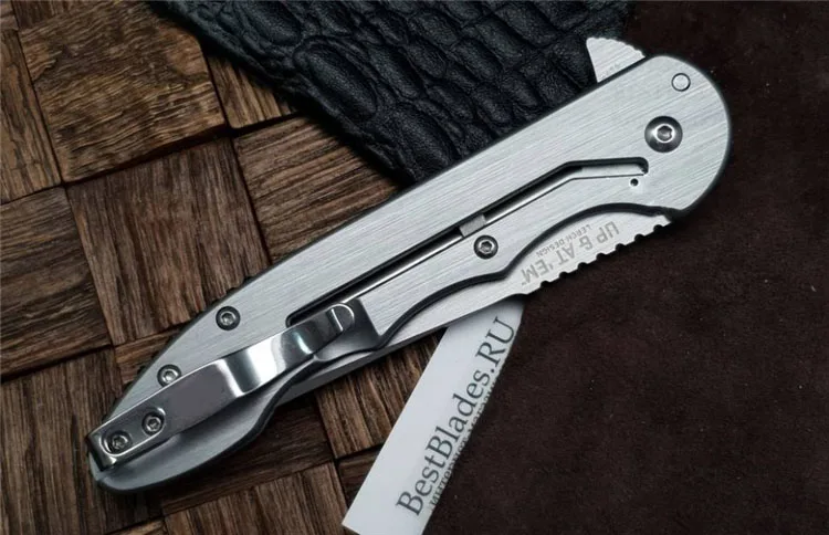 OEM Качество 7076 EDC Складной нож ручка из нержавеющей стали с 8cr13mov стальным лезвием Карманный Походный рыболовный нож Инструменты