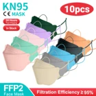 Маска FFP2 одноразовая однотонная для лица, 4 слоя, 10 шт.